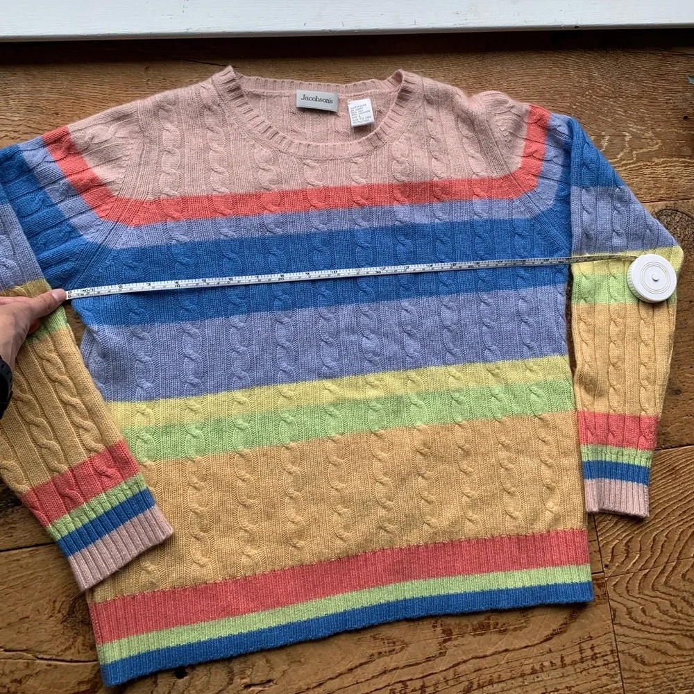 Silk and Cashmere Cabled Knit Sweater - Picture 2 of 8